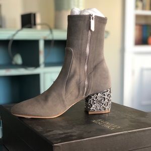 Crystal heel boots